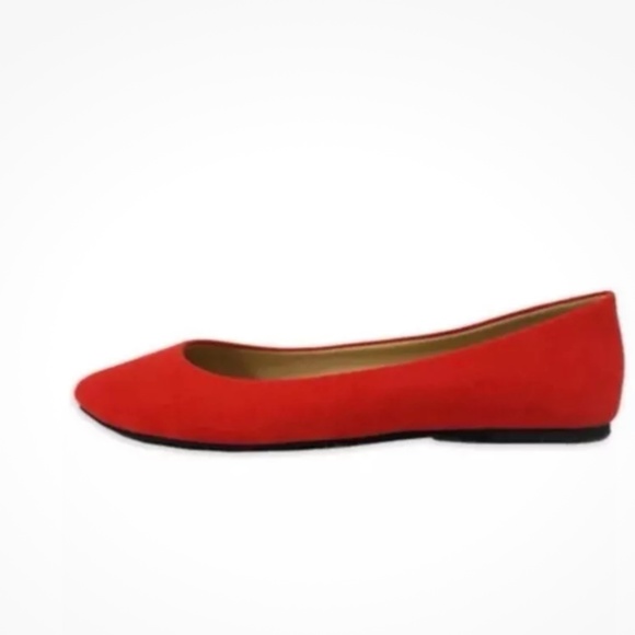 Time and Tru Women’s Red Faux Suede Ballet Flats Size 9 NEW - Picture 5 of 9
